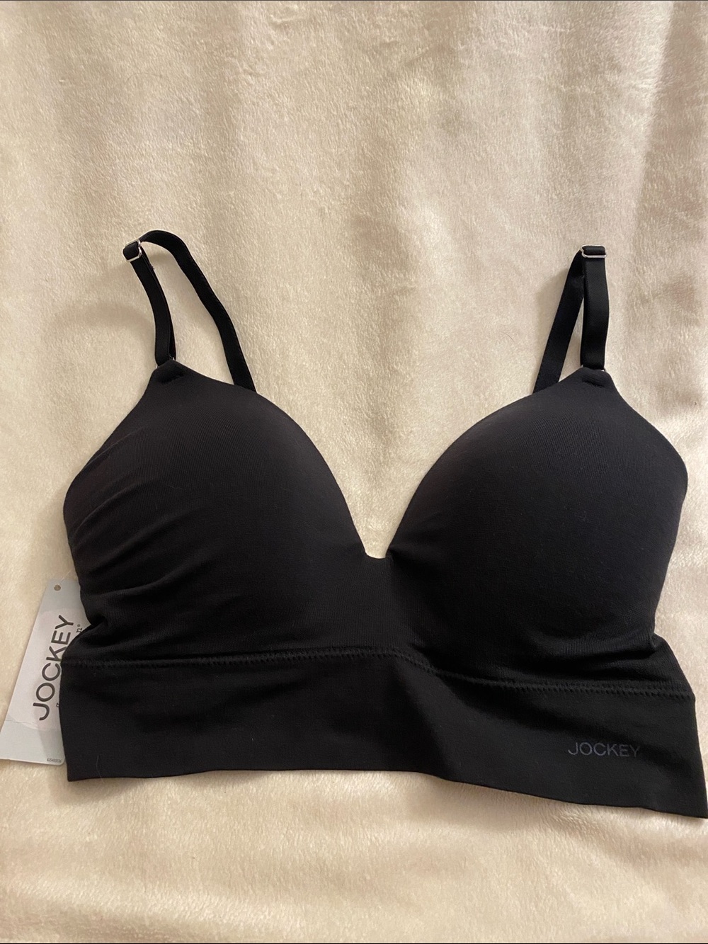 Jockey Black Seamless T-Shirt Bra with Adjustable Straps